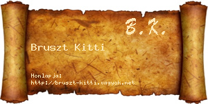 Bruszt Kitti névjegykártya